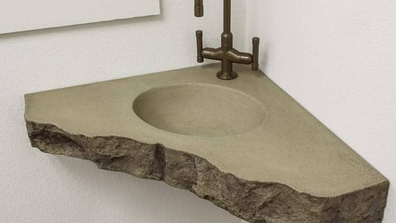 Custom Stone carved corner basin